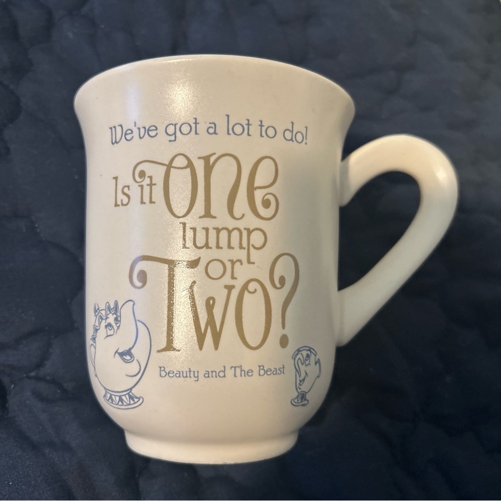 Hallmark Cream and Gold Beauty and The Beast Mug